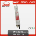 30W LED Waterproof Switching Power Supply 15VDC 2A IP67